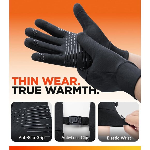 Winter Gloves for Men Women, Warm Touchscreen Winter Gloves Windproof Non-Slip f - Picture 4 of 8